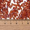 Spray Painted Glass Seed Beads SEED-F005-05A-04-4