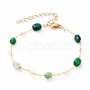 Nuggets Natural Gemstone Beaded Bracelets BJEW-JB05705-2