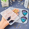 Pandahall 2Pcs 2 Style Wing Earring Pendant Silicone Molds DIY-TA0005-42-5