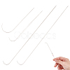 CHGCRAFT 4 Style Steel Bent Head Beading Needles for Bead Spinner TOOL-CA0001-20-1
