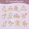 CHGCRAFT 12Pcs 12 Constellations Manual Polishing 304 Stainless Steel Charms STAS-CA0001-83-5