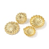 Double Flower Brass Stud Earrings EJEW-K257-06G-3