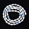 Electroplate Glass Beads Strands GLAA-Q101-03A-AB07-3