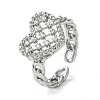 Bass Micro Pave Cubic Zirconia Ring RJEW-Z033-14P-1