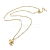 Initial Letter Brass Pendant Necklaces NJEW-A015-21G-T-2