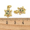 Rack Plating Brass Micro Pave Cubic Zirconia Pendants KK-I718-04G-2