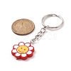 Flower Acrylic Pendant Keychain KEYC-JKC00428-02-2