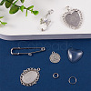 Fashewelry DIY Charm Drop Safety Pin Brooch Making Kit DIY-FW0001-26-6