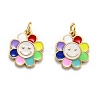 Brass Enamel Charms KK-O135-01B-1