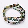 Natural Indian Agate Beads Strands GSR4mmC002-3