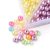 9 Style Spray Painted ABS Plastic Imitation Pearl Beads OACR-YW0001-42-3