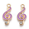 Alloy Enamel Pendants ENAM-WH0049-25G-04-2