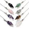 Natural Mixed Stone Pointed Dowsing Pendulums G-K338-12P-1