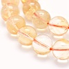 Natural Citrine Beads Strands G-O166-10-10mm-3