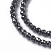 Non-magnetic Synthetic Hematite Beads Strands G-F596-19-2mm-3