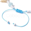 Natural Spiral Shell Braided Anklets AJEW-AN00590-4