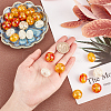 CHGCRAFT 48Pcs 6 Styles Resin Imitation Amber Beads RESI-CA0001-36-3