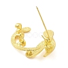 Whale Tail Zinc Alloy Brooches for Backpack Clothes JEWB-S029-01G-2