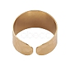 Ion Plating(IP) 304 Stainless Steel Open Cuff Rings for Women RJEW-G285-69G-3