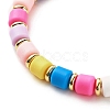 Word Love Beads Stretch Bracelet for Girl Women BJEW-JB07208-01-5