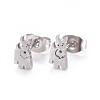 Tarnish Resistant 304 Stainless Steel Puppy Jewelry Sets SJEW-F208-06P-5