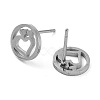 Non-Tarnish 304 Stainless Steel Stud Earrings EJEW-M242-02G-P-2