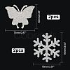 Snowflake Shape Glass Rhinestone Car Stickers RB-WH0002-02-4