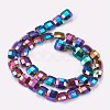 Electroplated Non-magnetic Synthetic Hematite Beads Strands G-P367-A05-2