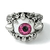 Evil Eye Alloy Acrylic Adjustable Rings RJEW-K275-51AS-02-2