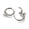 Anti-Tarnish 304 Stainless Steel Hoop Earring Findings STAS-C112-01P-2