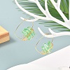 Electroplated Natural Quartz Wire Wrapped Earrings for Girl Women EJEW-JE04646-02-2