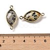 Natural Dalmatian Jasper Faceted Connector Charms G-K347-03G-12-3