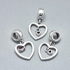 Antique Silver Plated 925 Sterling Silver European Dangle Charms STER-L060-27A-AS-1
