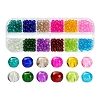 540Pcs 12 Colors Spray Painted Crackle Glass Beads Strands CCG-YW0001-08-1