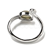 Natural Labradorite Adjustable Rings RJEW-K269-08P-03-3