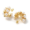 Brass Stud Earrings for Women EJEW-M251-07G-2