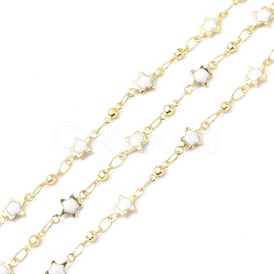 Brass & Enamel Link Chains CHC-D029-10G-1