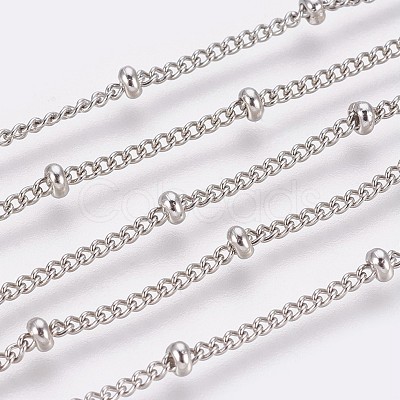 Tarnish Resistant 304 Stainless Steel Curb Chain Anklets AJEW-P069-02P-1