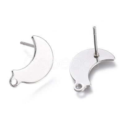 Non-Tarnish 304 Stainless Steel Stud Earring Findings STAS-K212-03P-1