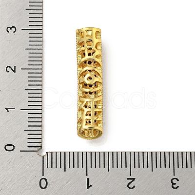 Brass Micro Pave Black Cubic Zirconia Beads KK-G493-12G-02-1