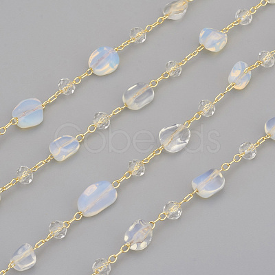 Handmade Opalite Beaded Chains CHC-I031-11C-1