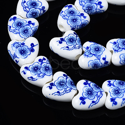 Handmade Porcelain Ceramic Beads Strands PORC-S502-042C-1