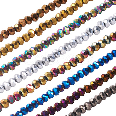 Craftdady Electroplate Glass Beads Strands EGLA-CD0001-03-1