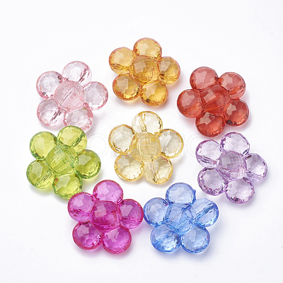 Transparent Acrylic Beads TACR-T002-17-1