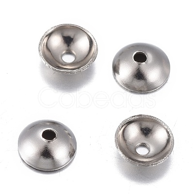 Non-Tarnish 201 Stainless Steel Bead Caps STAS-F255-045P-4mm-1