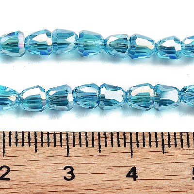 Electroplate Glass Beads Strands EGLA-D030-T4mm-B03-1