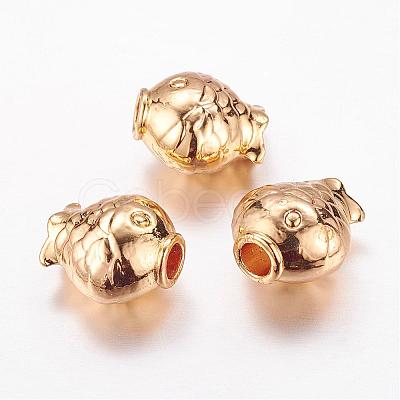 Real 24K Gold Plated Brass Beads KK-P097-02-1