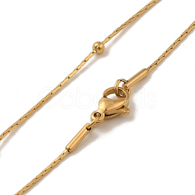 PVD Vacuum Plating 304 Stainless Steel Satellite Chains Necklace for Men Women STAS-E001-15G-1