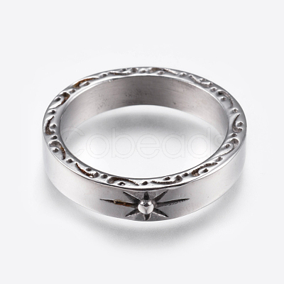 304 Stainless Steel Rings RJEW-G092-17-1