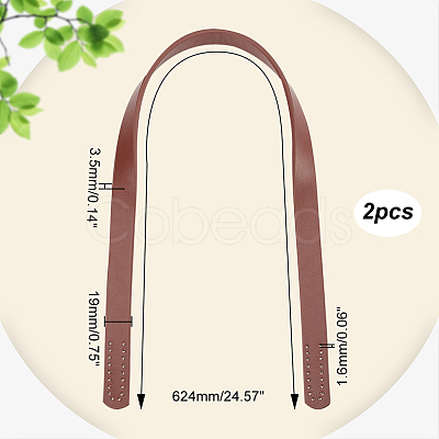 PU Imitation Leather Bag Handles FIND-WH0036-53C-1